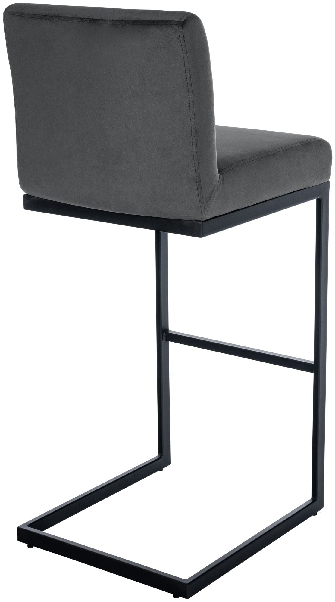 2er Set Barhocker Hopewell Samt B dunkelgrau