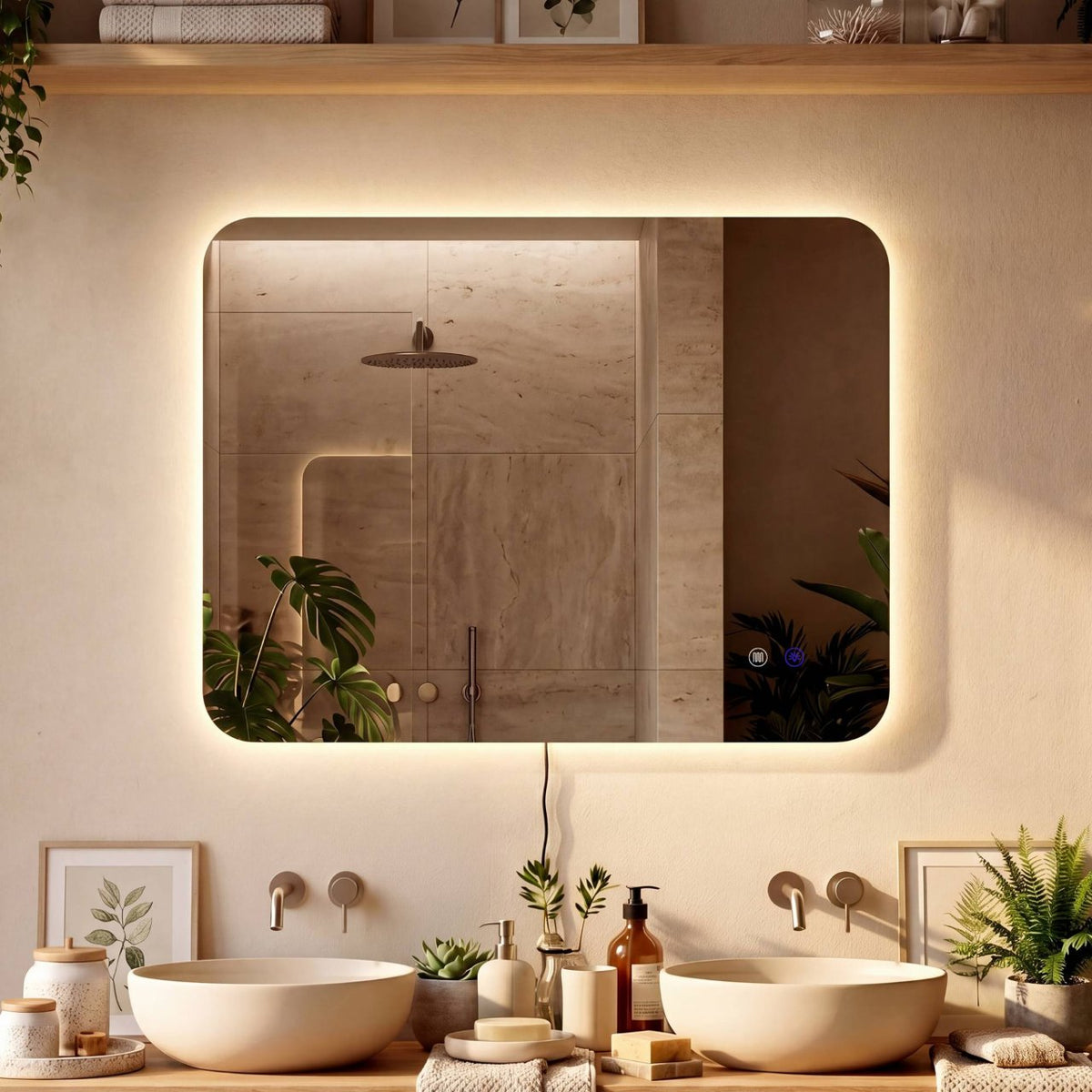 Badkamerspiegel Palmiro 60x100 cm klarglas