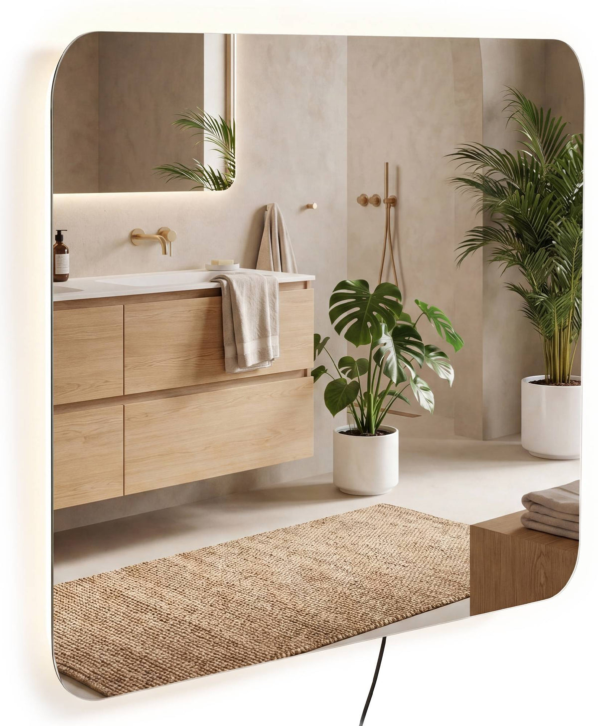 Badkamerspiegel Palmiro 80 cm klarglas