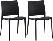 Set van 2 Tuinstoelen Meton zwart schwarz