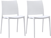 Set van 2 Tuinstoelen Meton wit weiß