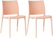 Set van 2 Tuinstoelen Meton perzik pfirsich