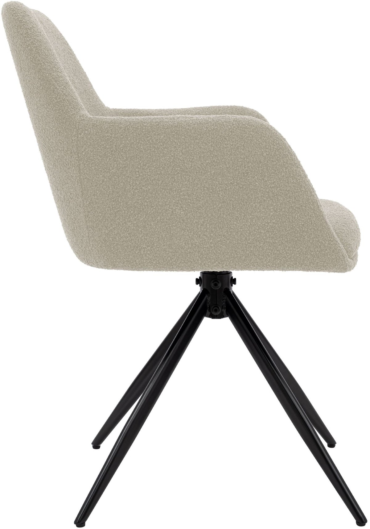 Eetkamerstoel Olema Teddy stof taupe taupe