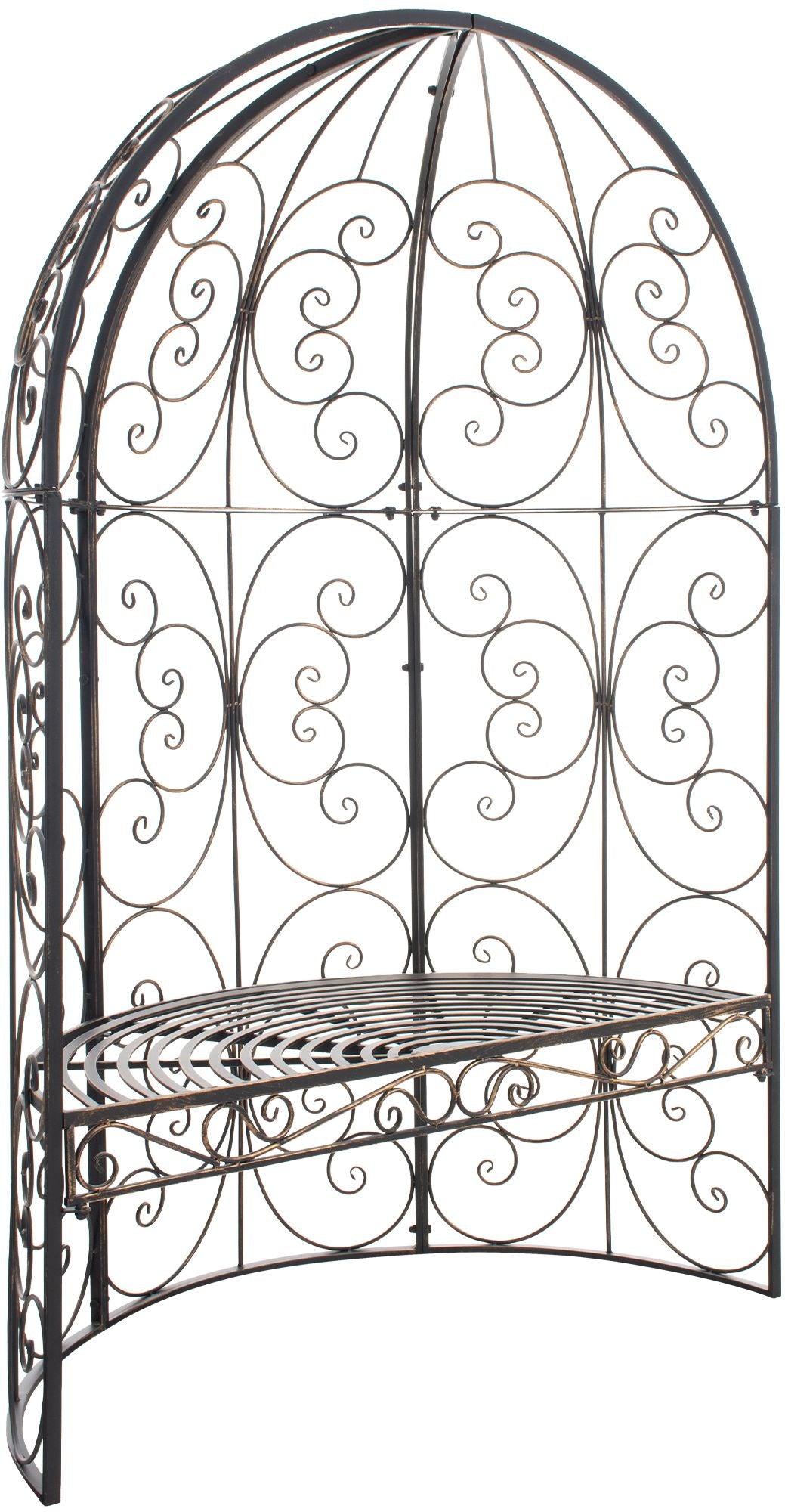 Rozenboog Rosie met Zitbank bronzen bronze