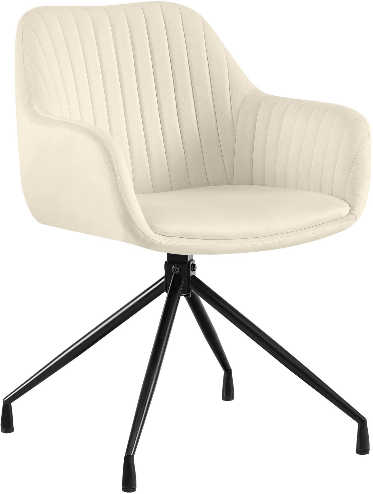 Eetkamerstoel Welby creme,Fluweel creme