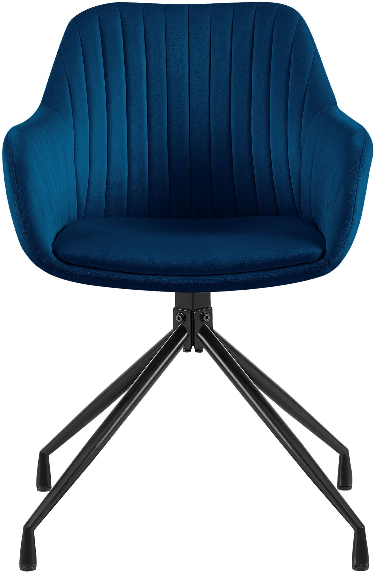 Set van 2 eetkamerstoelen Welby donkerblauw,Fluweel dunkelblau