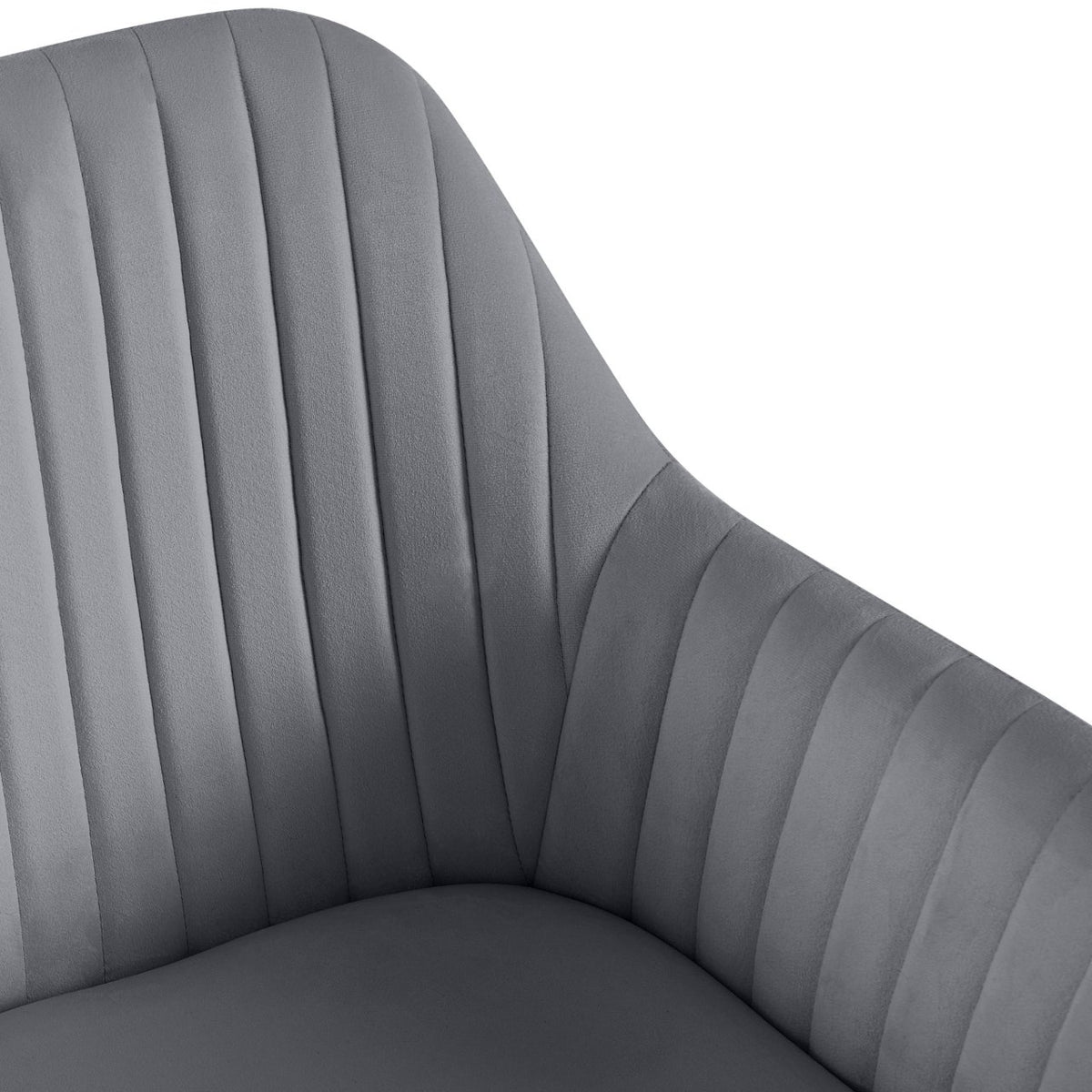 Set van 2 eetkamerstoelen Welby donkergrijs,Fluweel dunkelgrau