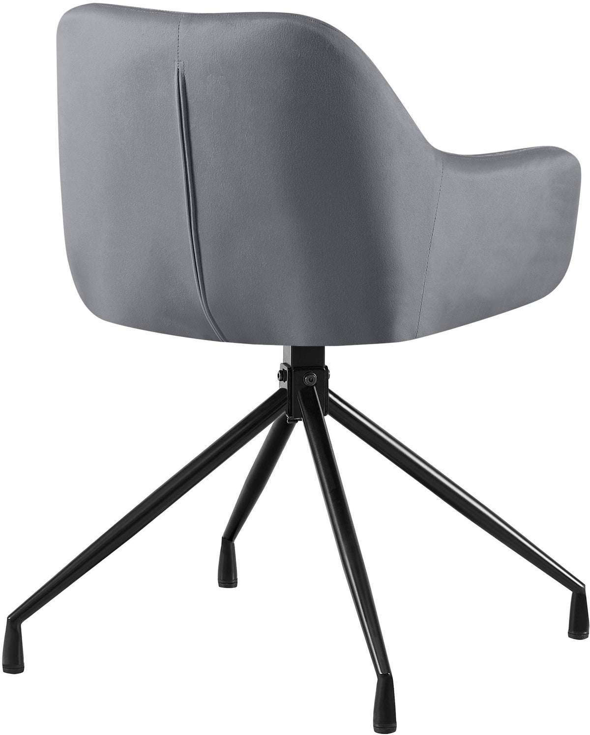 Set van 2 eetkamerstoelen Welby donkergrijs,Fluweel dunkelgrau