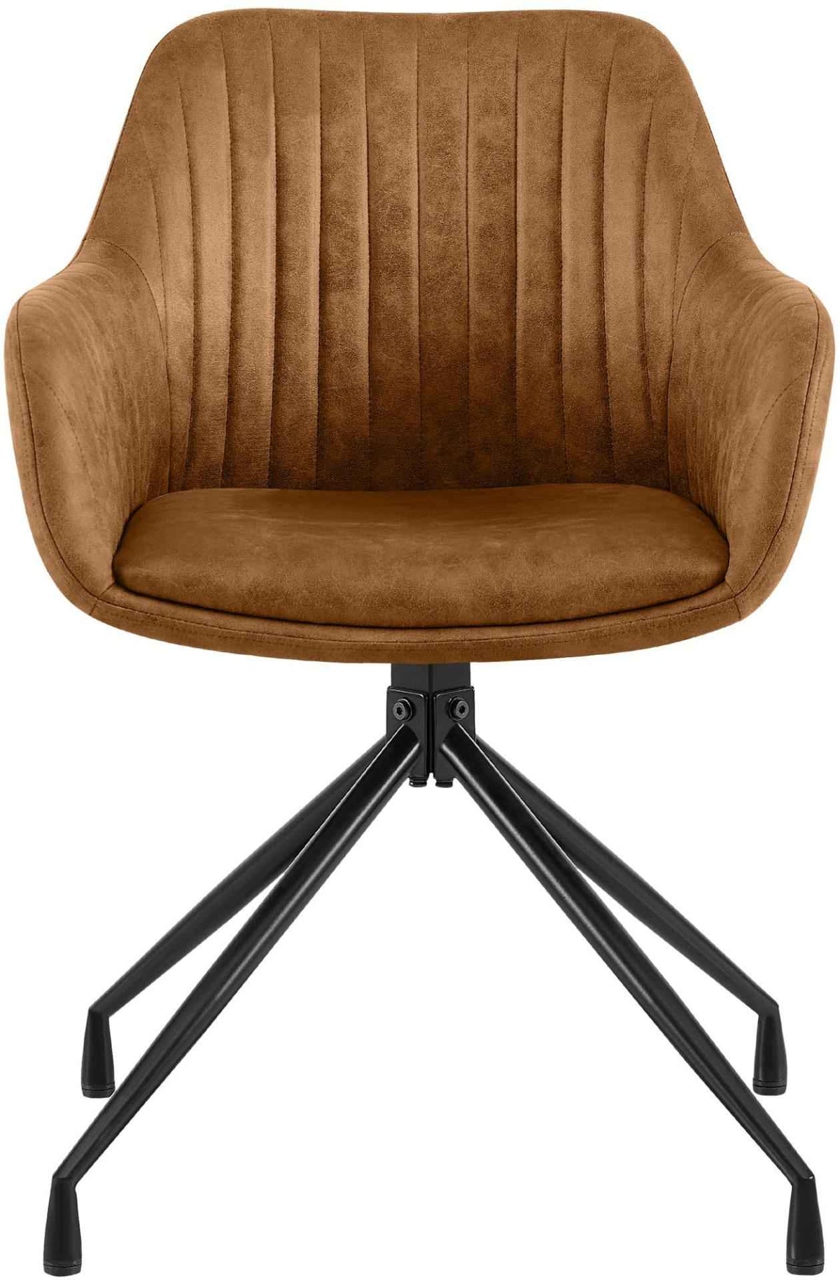 Set van 2 eetkamerstoelen Welby licht bruin,Vintage kunstleer hellbraun