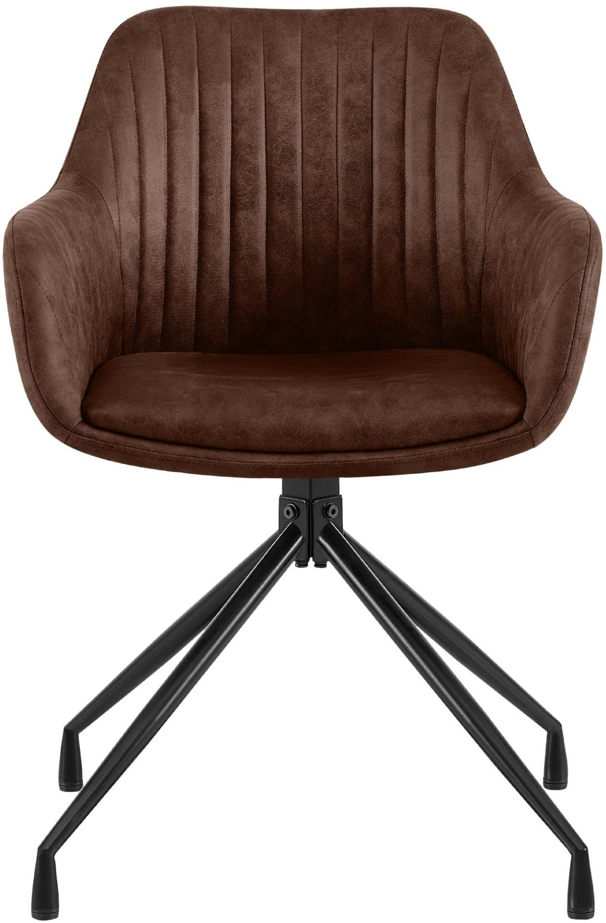 Eetkamerstoel Welby donkerbruin,Vintage kunstleer dunkelbraun