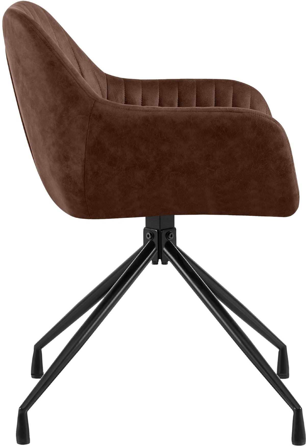Eetkamerstoel Welby donkerbruin,Vintage kunstleer dunkelbraun