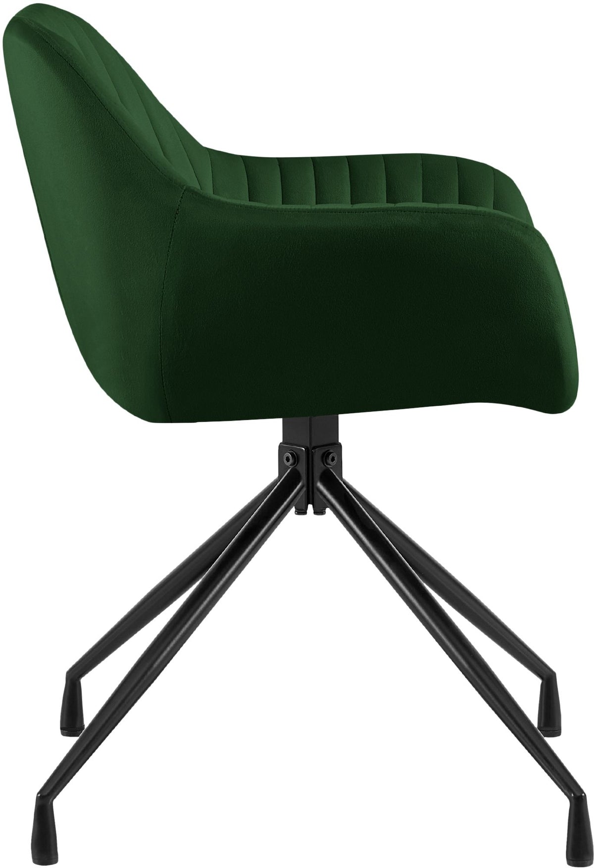 Set van 2 eetkamerstoelen Welby groen,Fluweel grün
