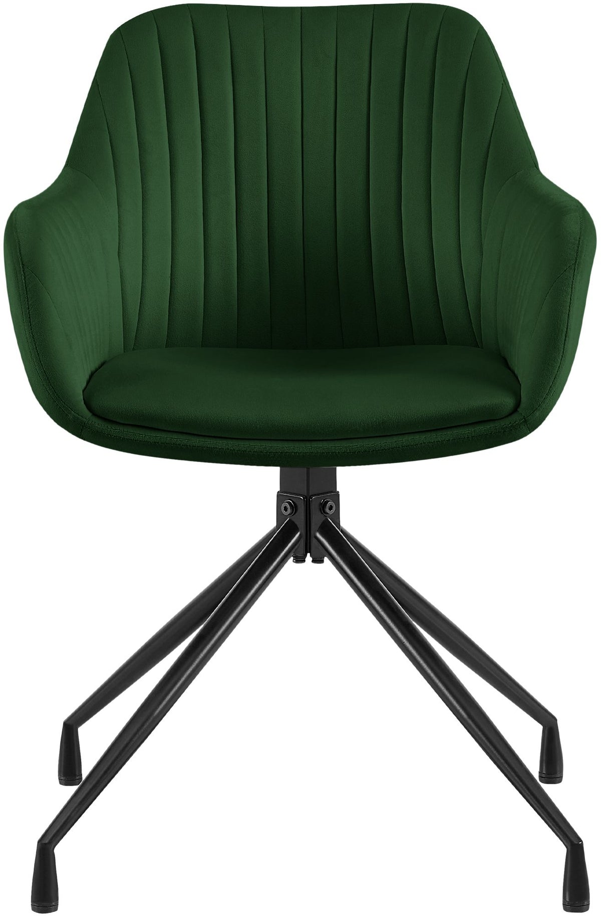 Set van 2 eetkamerstoelen Welby groen,Fluweel grün