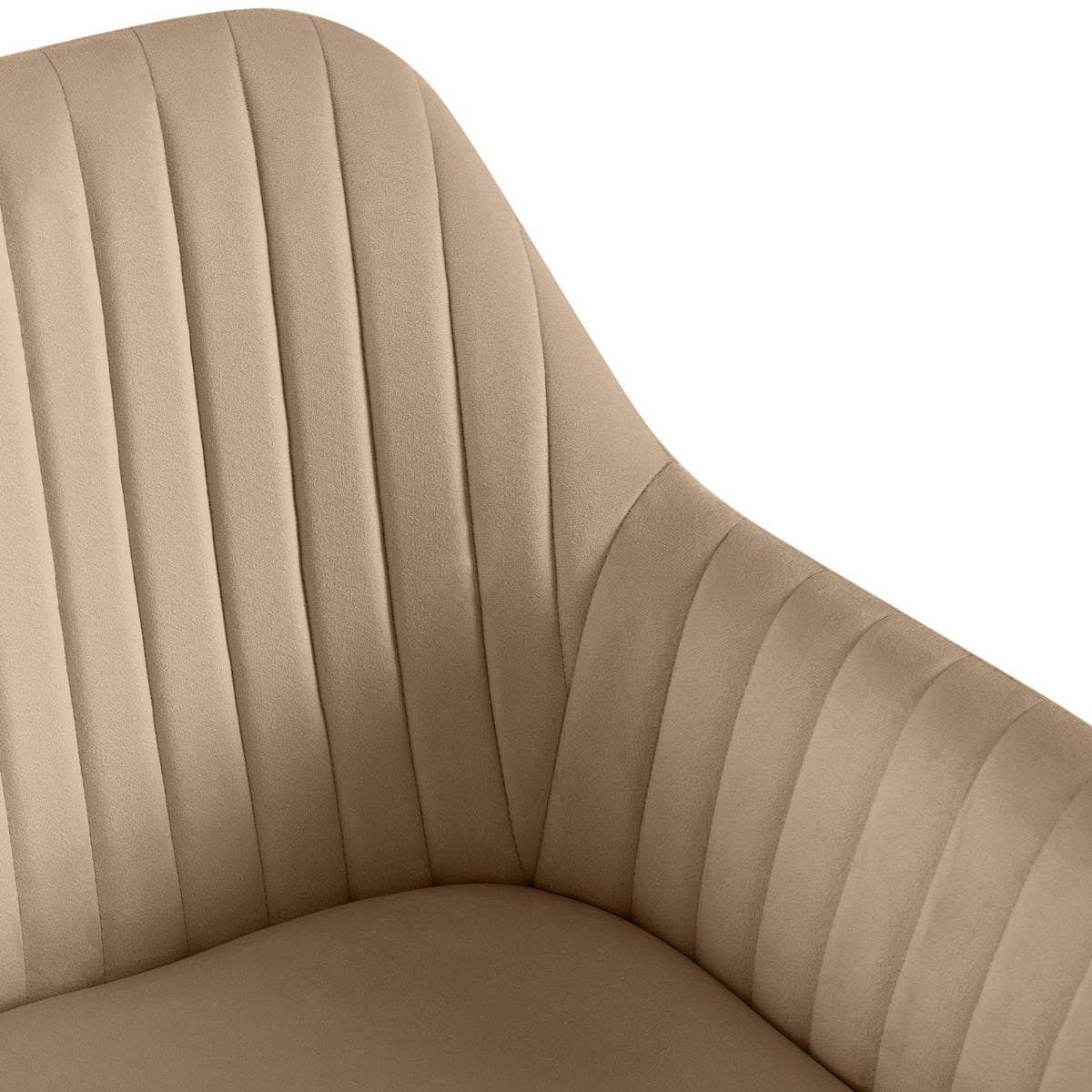 Set van 2 eetkamerstoelen Welby taupe,Fluweel taupe