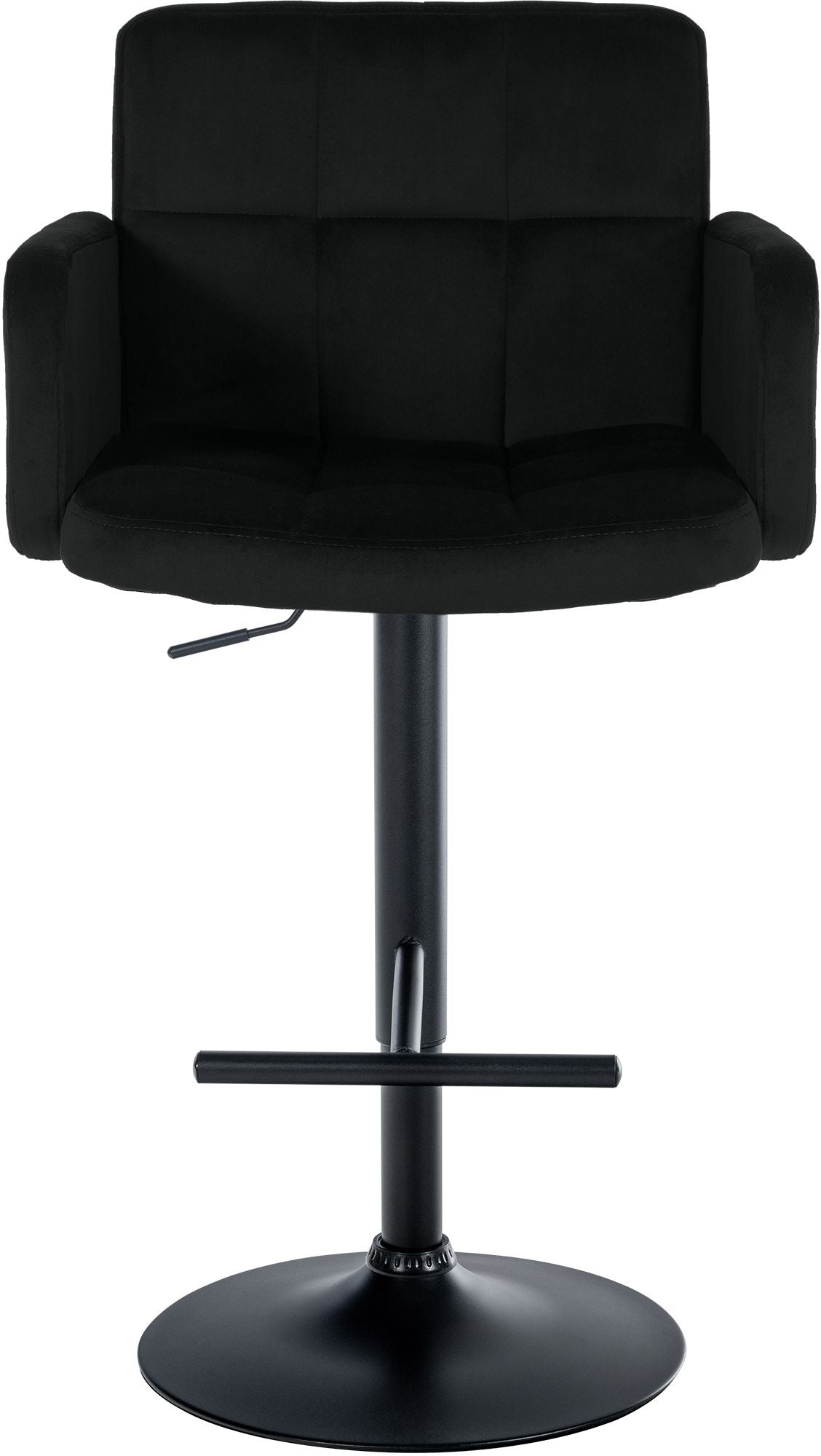 Barhocker Los Angeles Samt schwarz schwarz