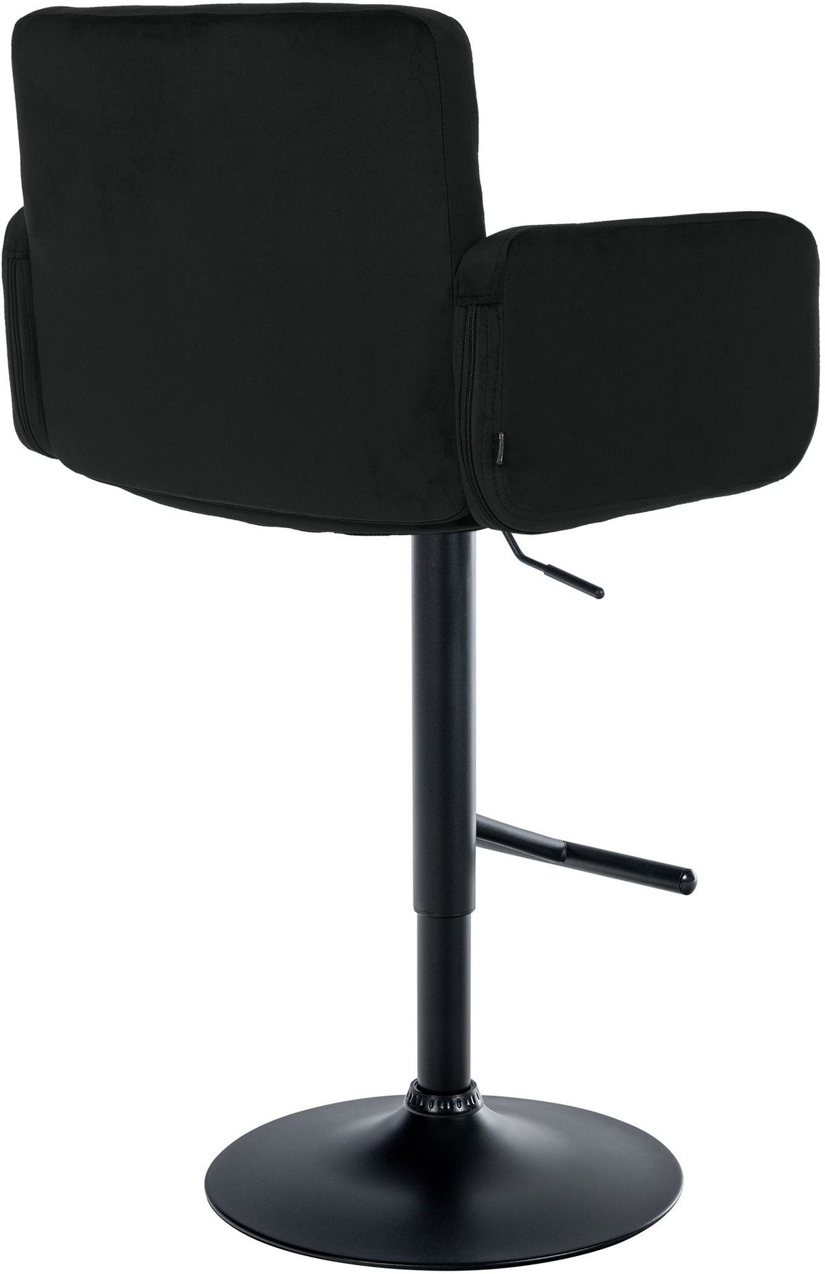 Barhocker Los Angeles Samt schwarz schwarz