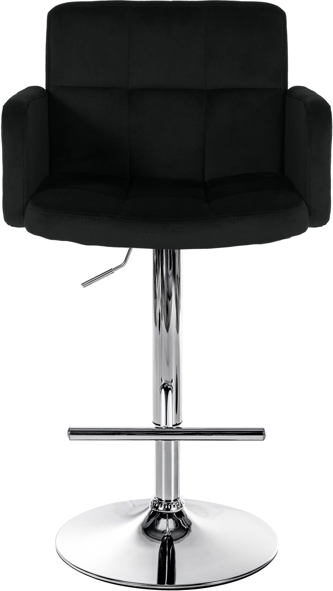 Barhocker Los Angeles Samt chrom schwarz