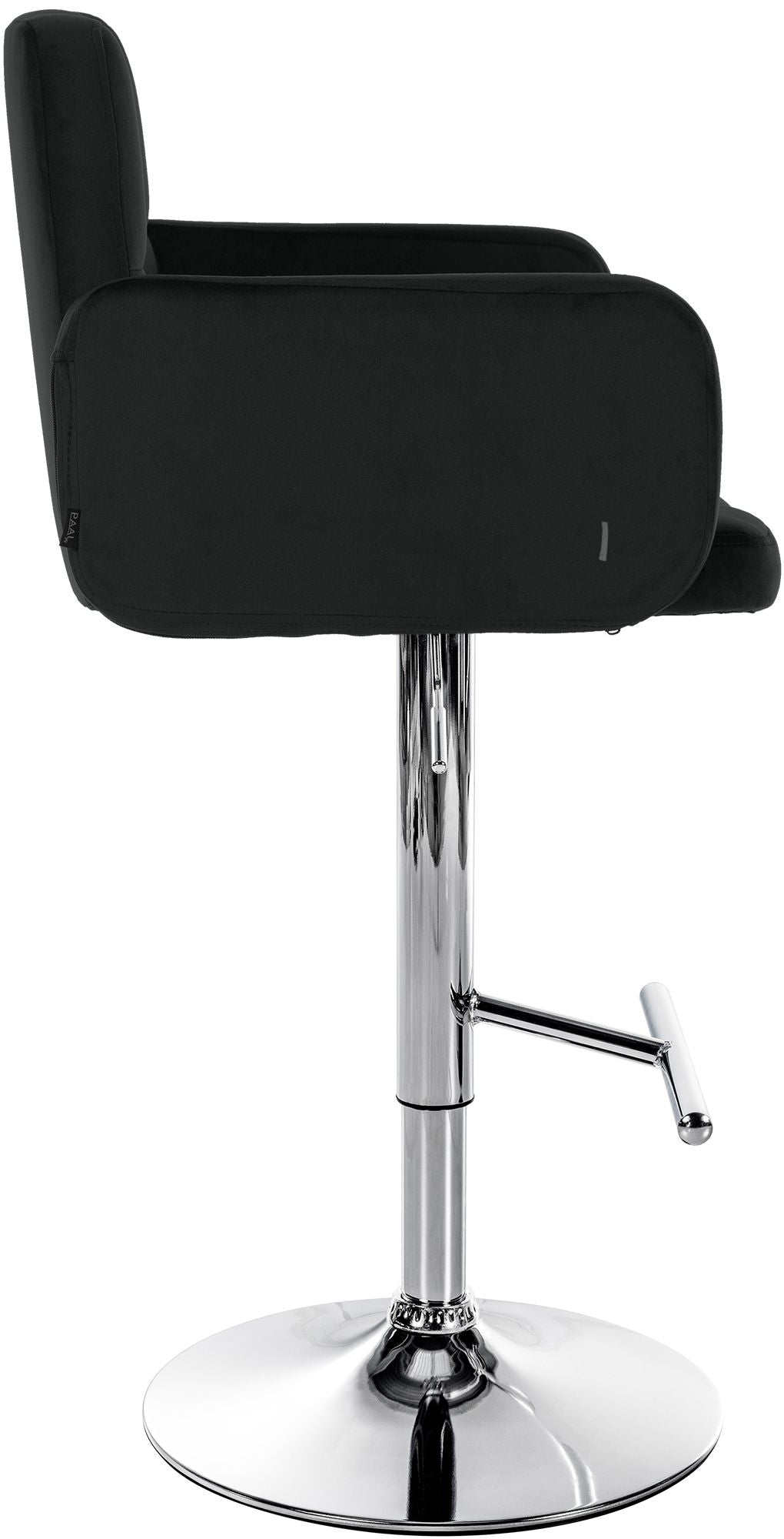 Barhocker Los Angeles Samt chrom schwarz