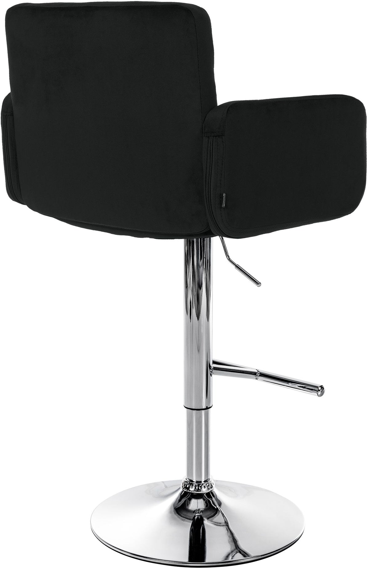 Barhocker Los Angeles Samt chrom schwarz