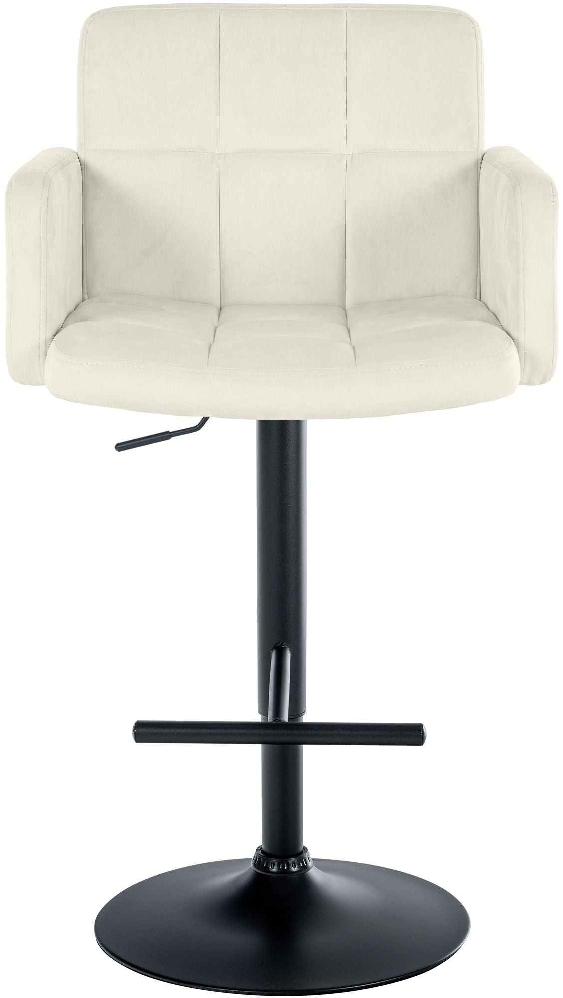 Barhocker Los Angeles Samt schwarz creme
