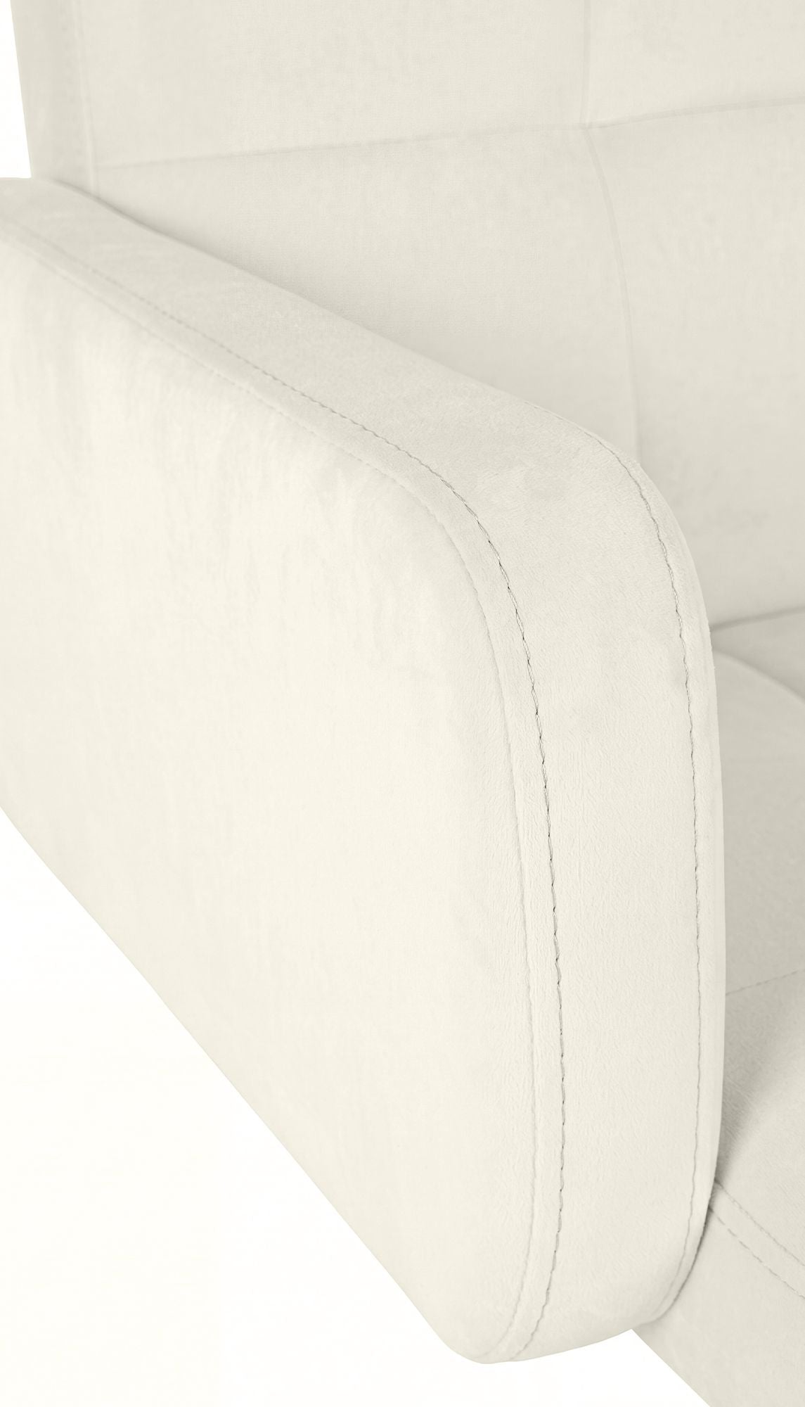 Barhocker Los Angeles Samt schwarz creme