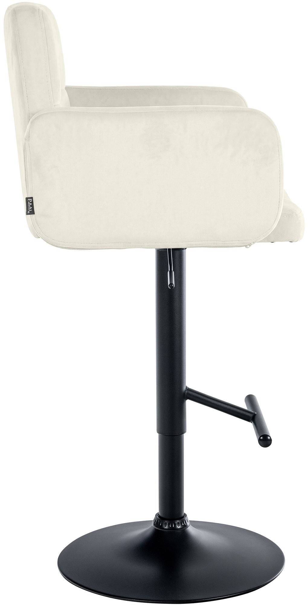 Barhocker Los Angeles Samt schwarz creme
