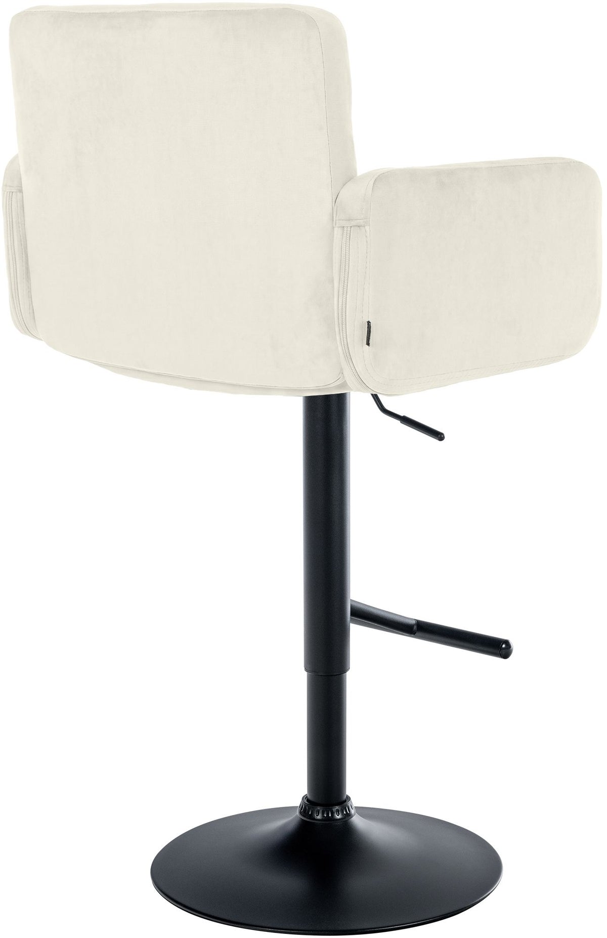 Barhocker Los Angeles Samt schwarz creme