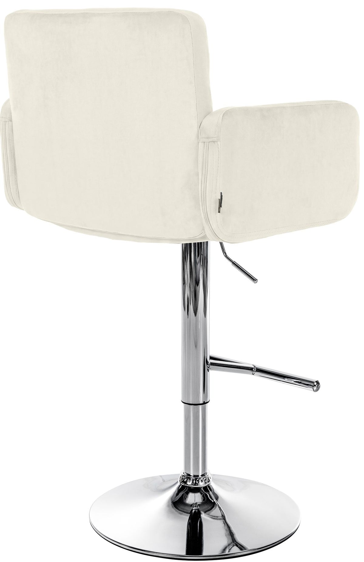 Barhocker Los Angeles Samt chrom creme