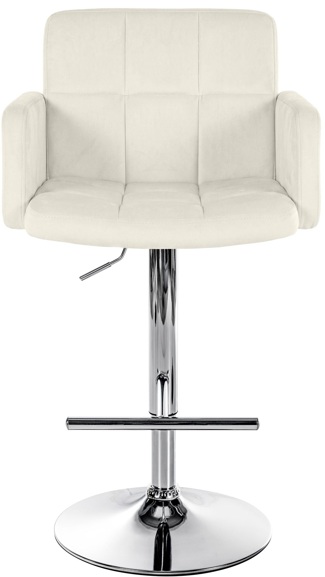 Barhocker Los Angeles Samt chrom creme
