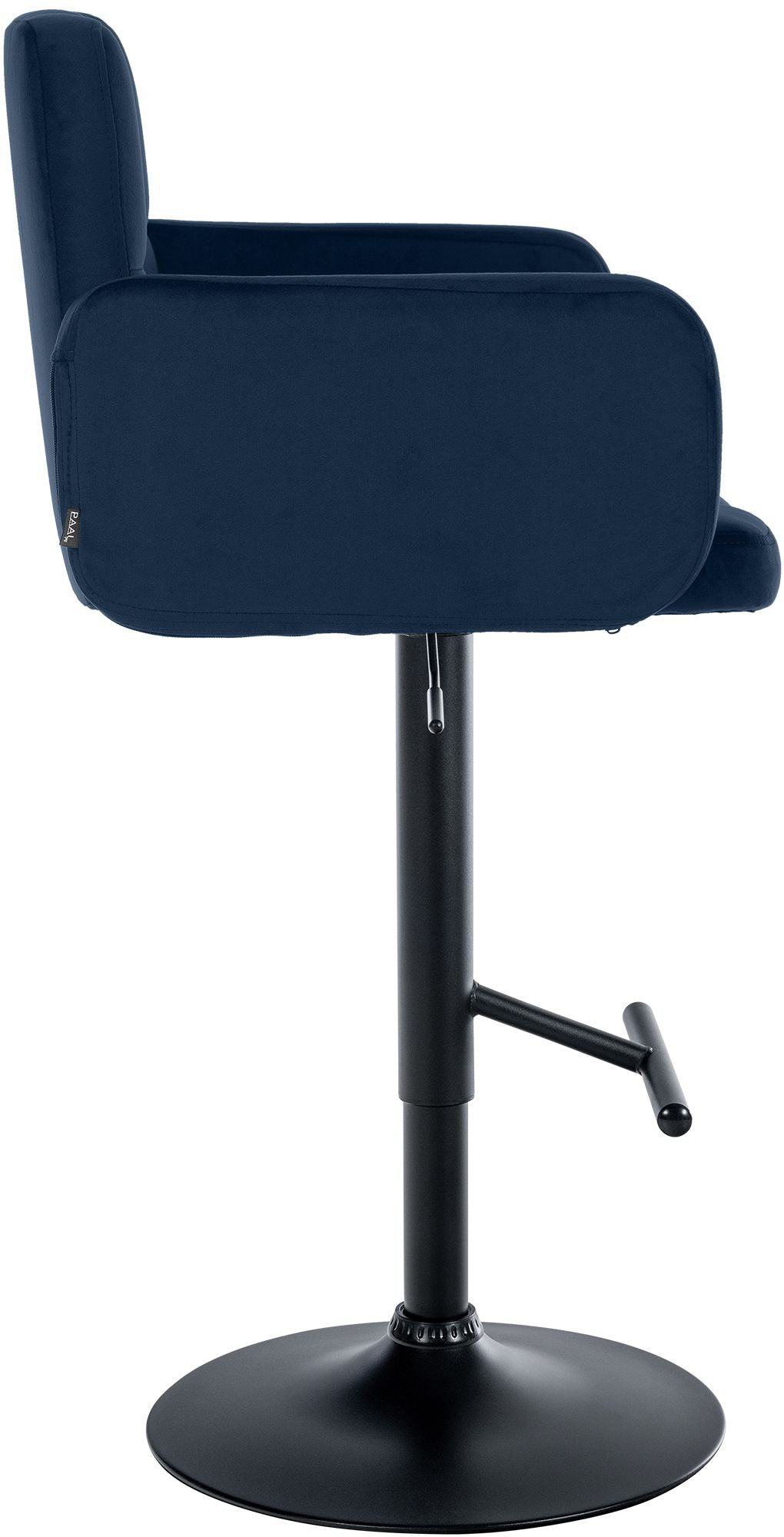 Barhocker Los Angeles Samt schwarz blau