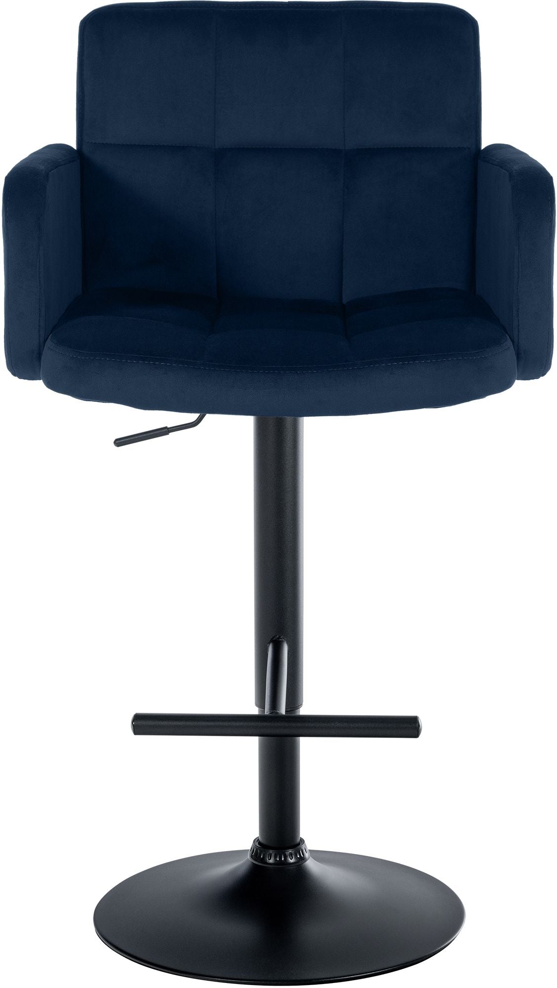 Barhocker Los Angeles Samt schwarz blau