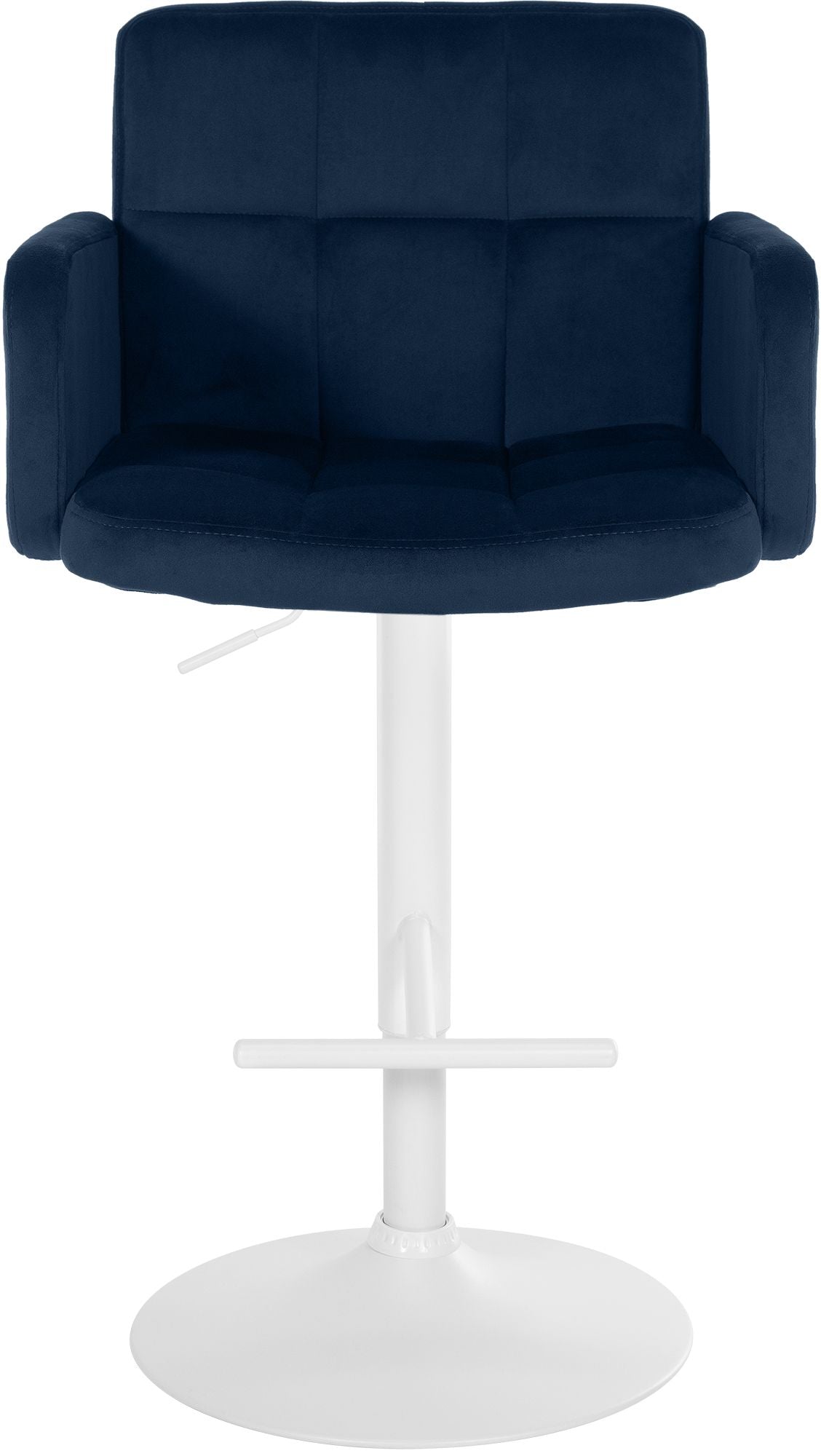 Barhocker Los Angeles Samt weiß blau