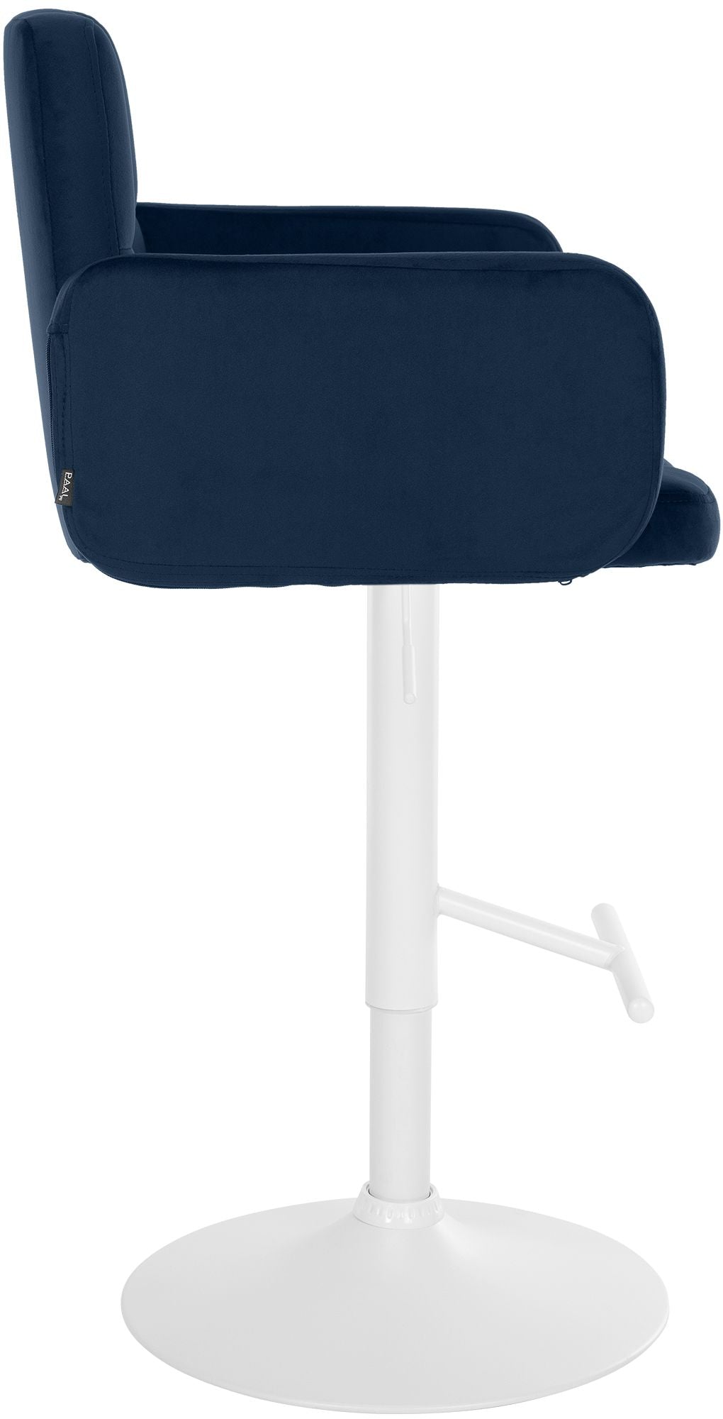 Barhocker Los Angeles Samt weiß blau