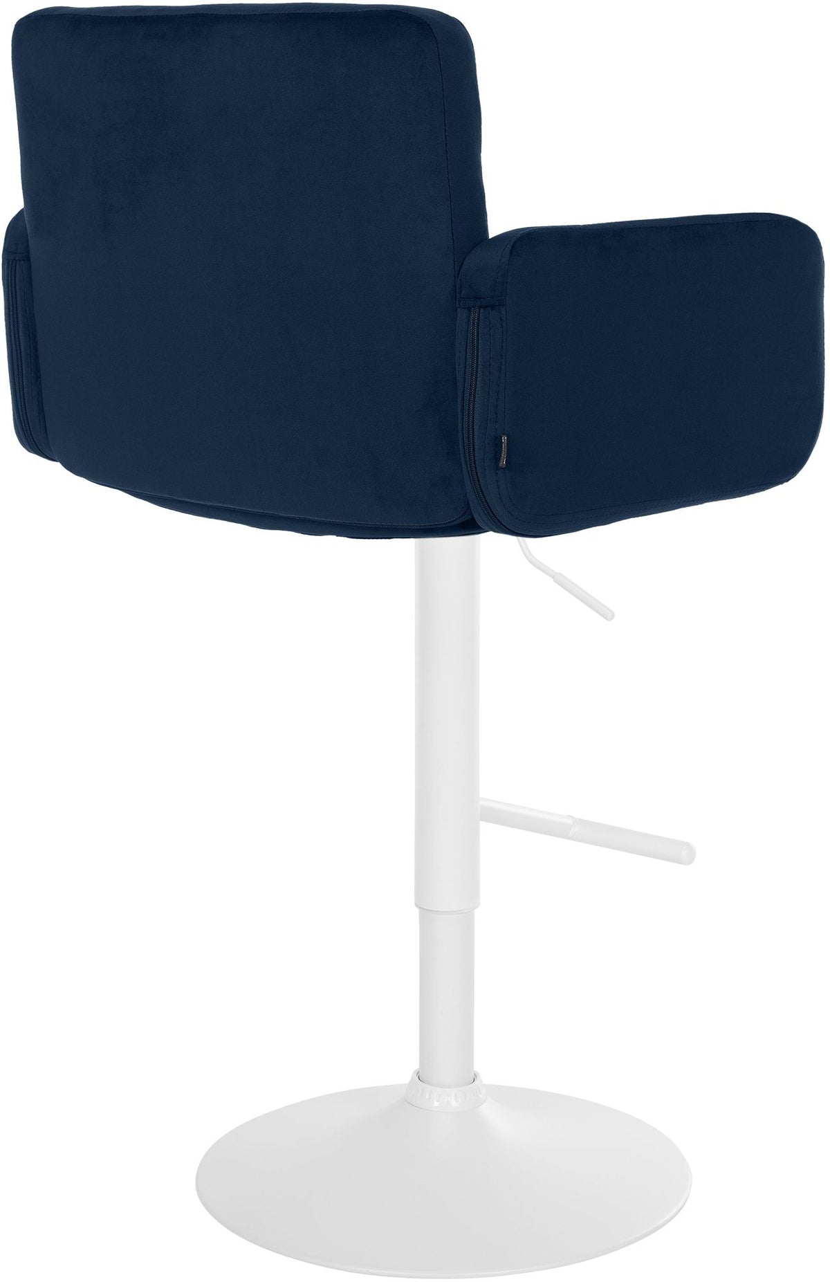 Barhocker Los Angeles Samt weiß blau