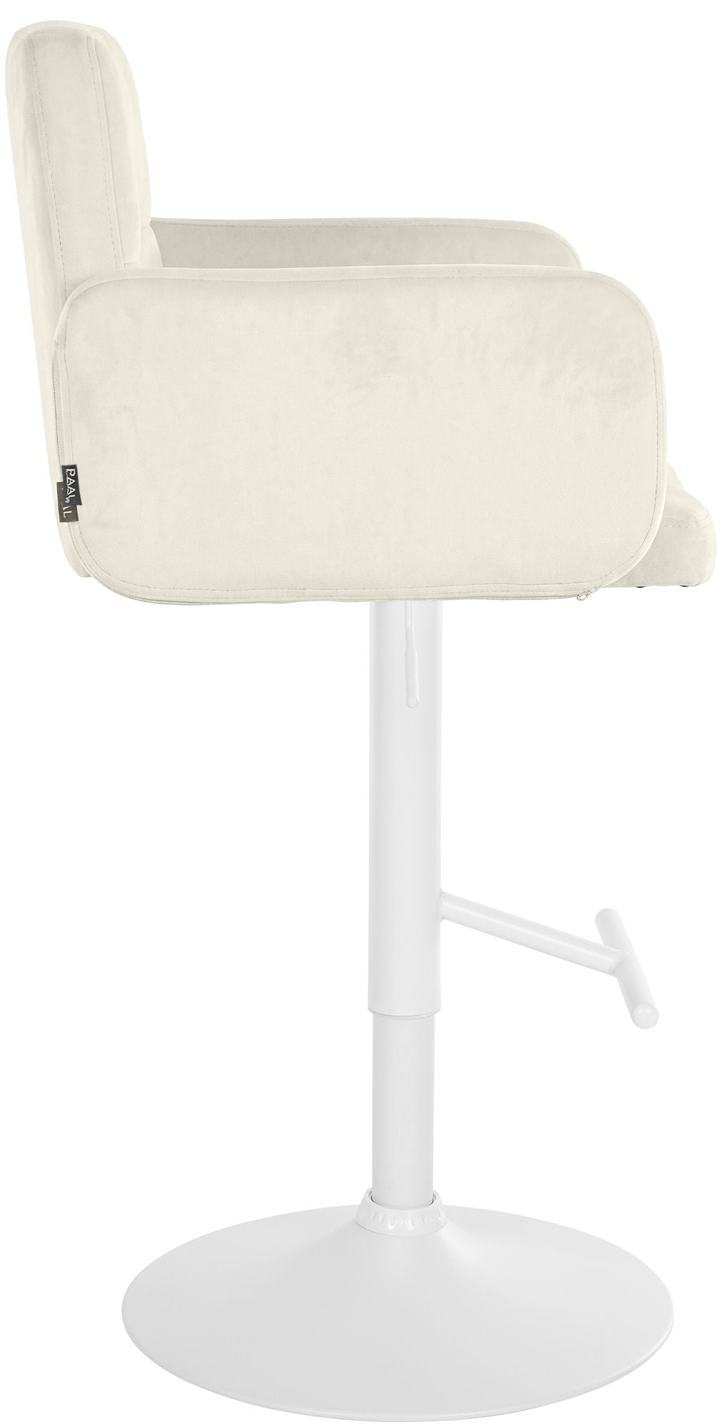 Barhocker Los Angeles Samt weiß creme