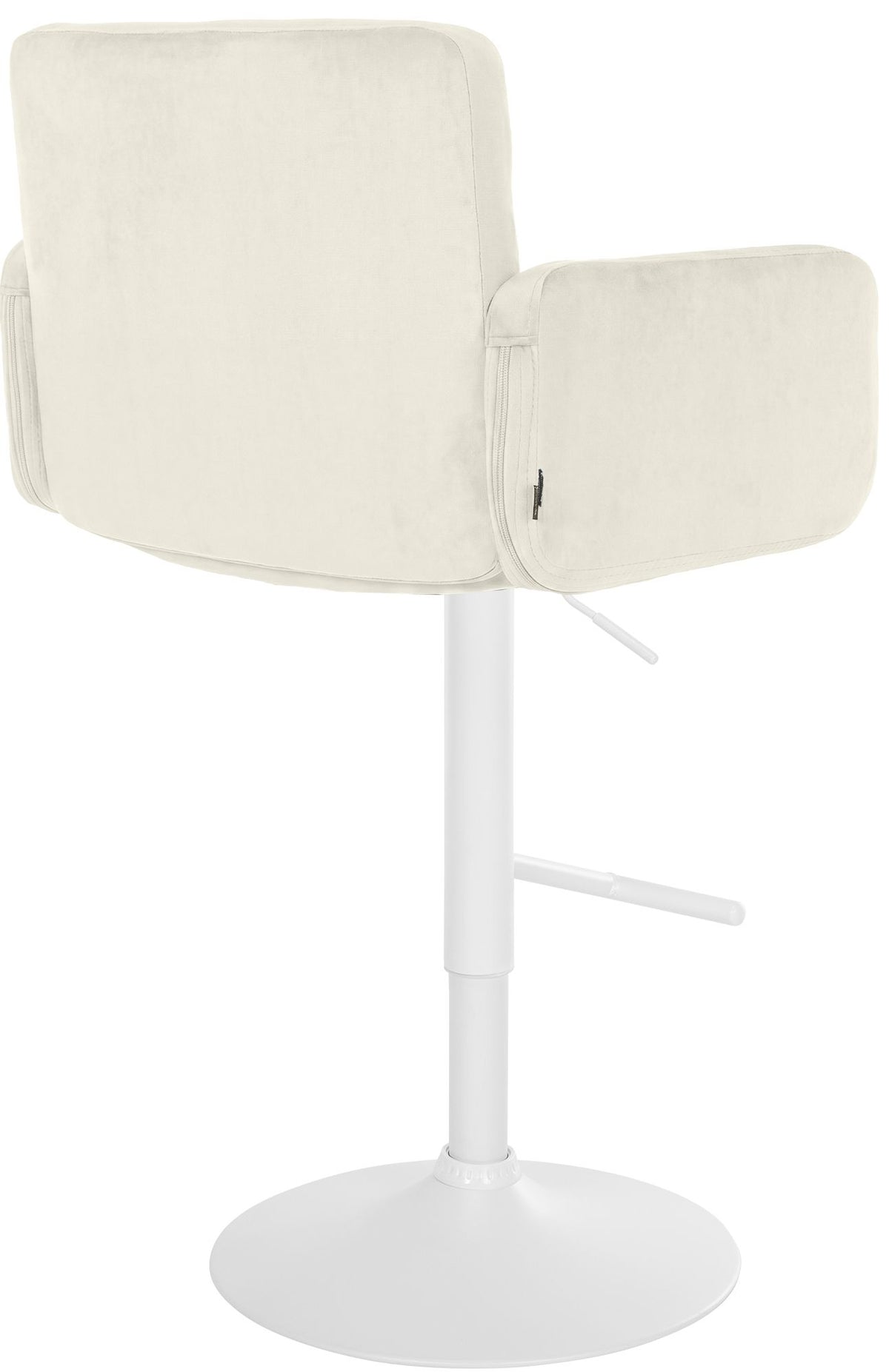 Barhocker Los Angeles Samt weiß creme