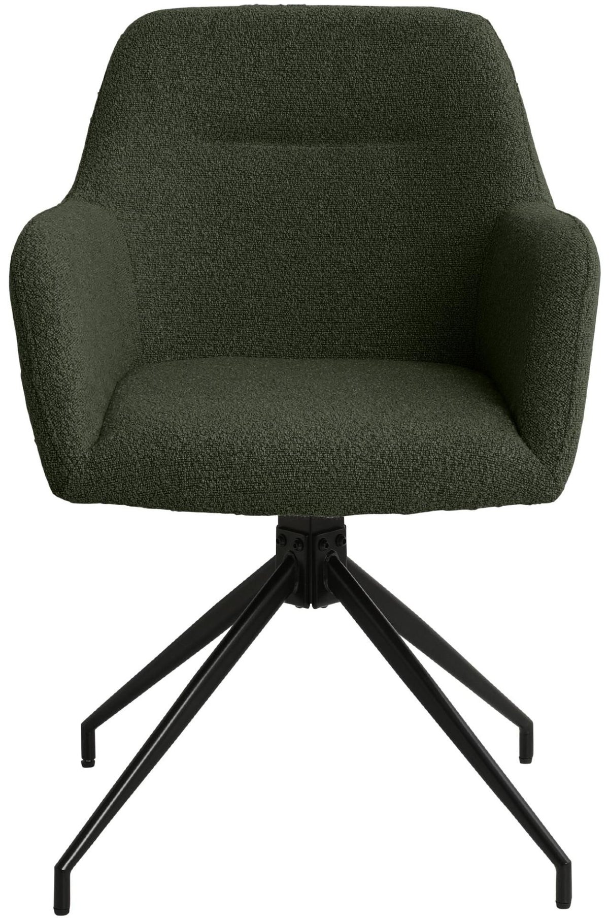 Set van 2 Eetkamerstoelen Merlinda met teddy stof donkergroen dunkelgrün