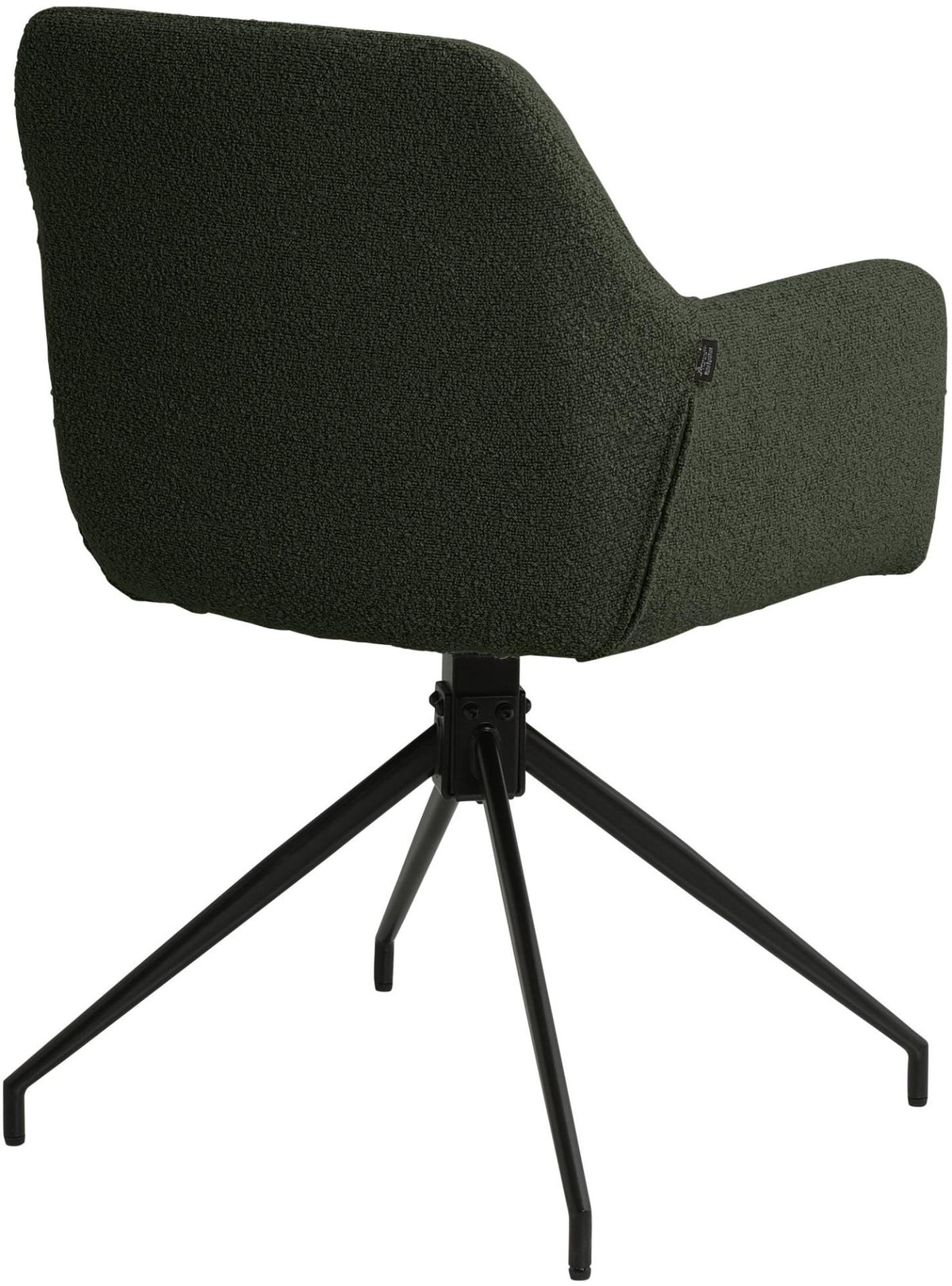 Set van 2 Eetkamerstoelen Merlinda met teddy stof donkergroen dunkelgrün