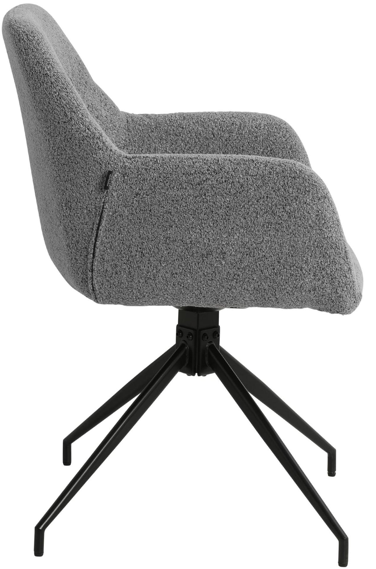 Set van 2 Eetkamerstoelen Merlinda met teddy stof grijs grau