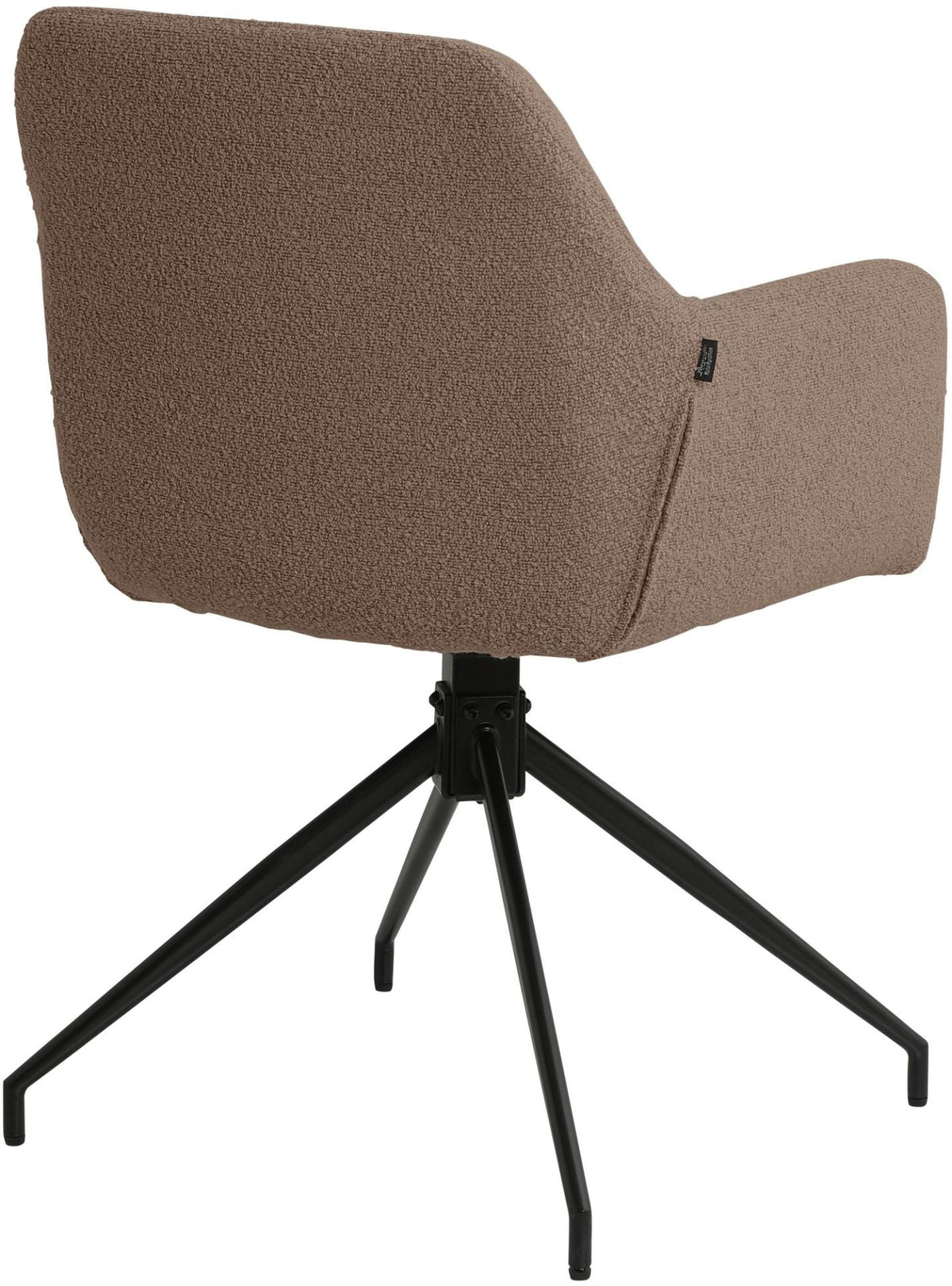 Set van 2 Eetkamerstoelen Merlinda met teddy stof bruin braun