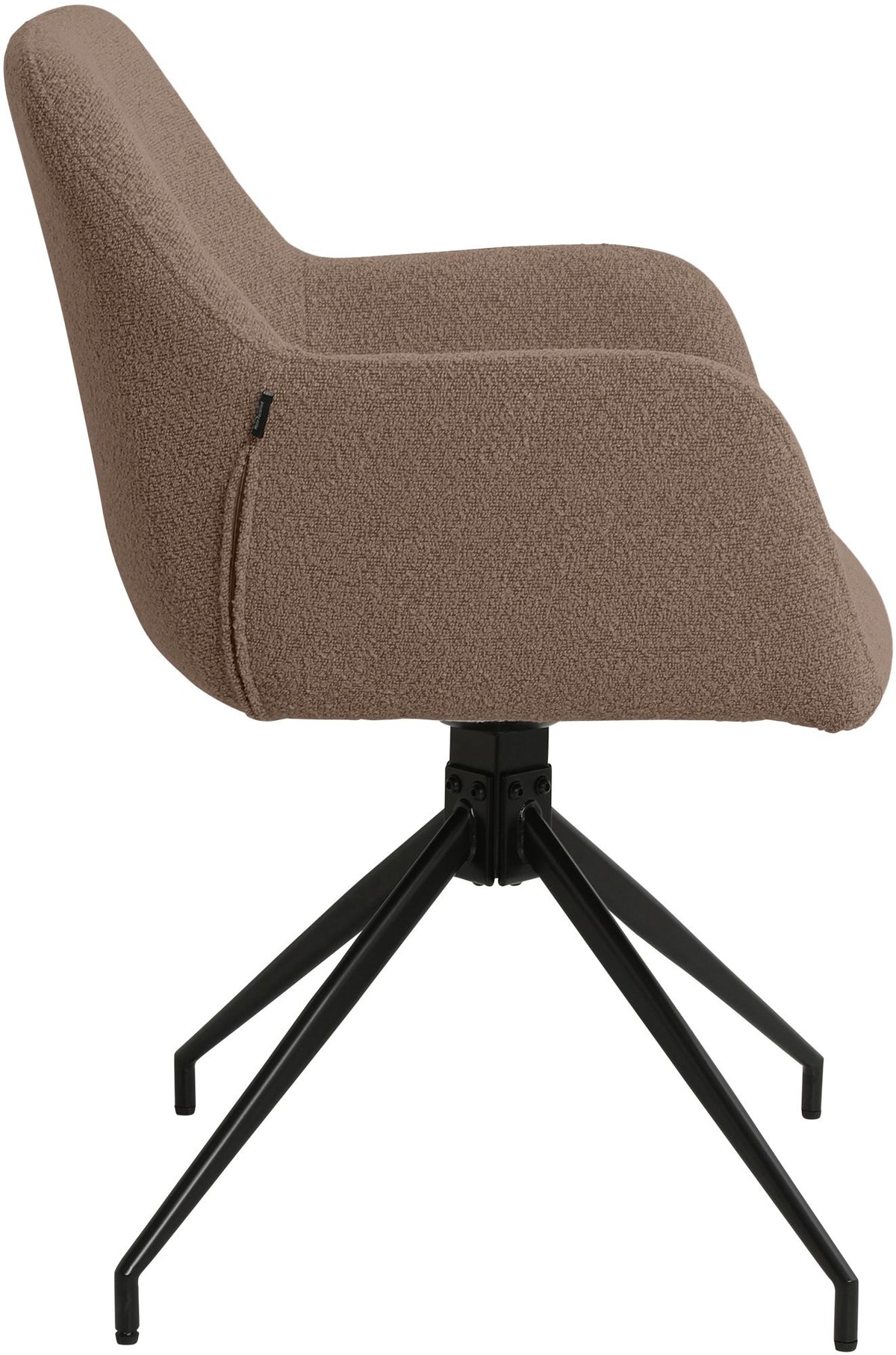 Set van 2 Eetkamerstoelen Merlinda met teddy stof bruin braun