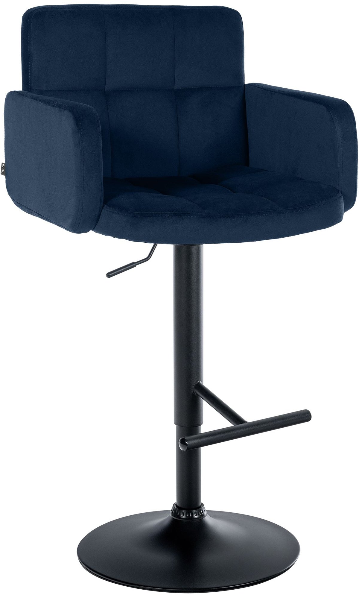 Barhocker Los Angeles Samt schwarz blau