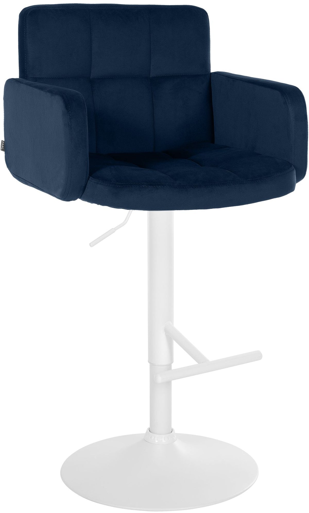 Barhocker Los Angeles Samt weiß blau