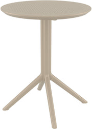 Klaptafel Sky taupe,rond taupe