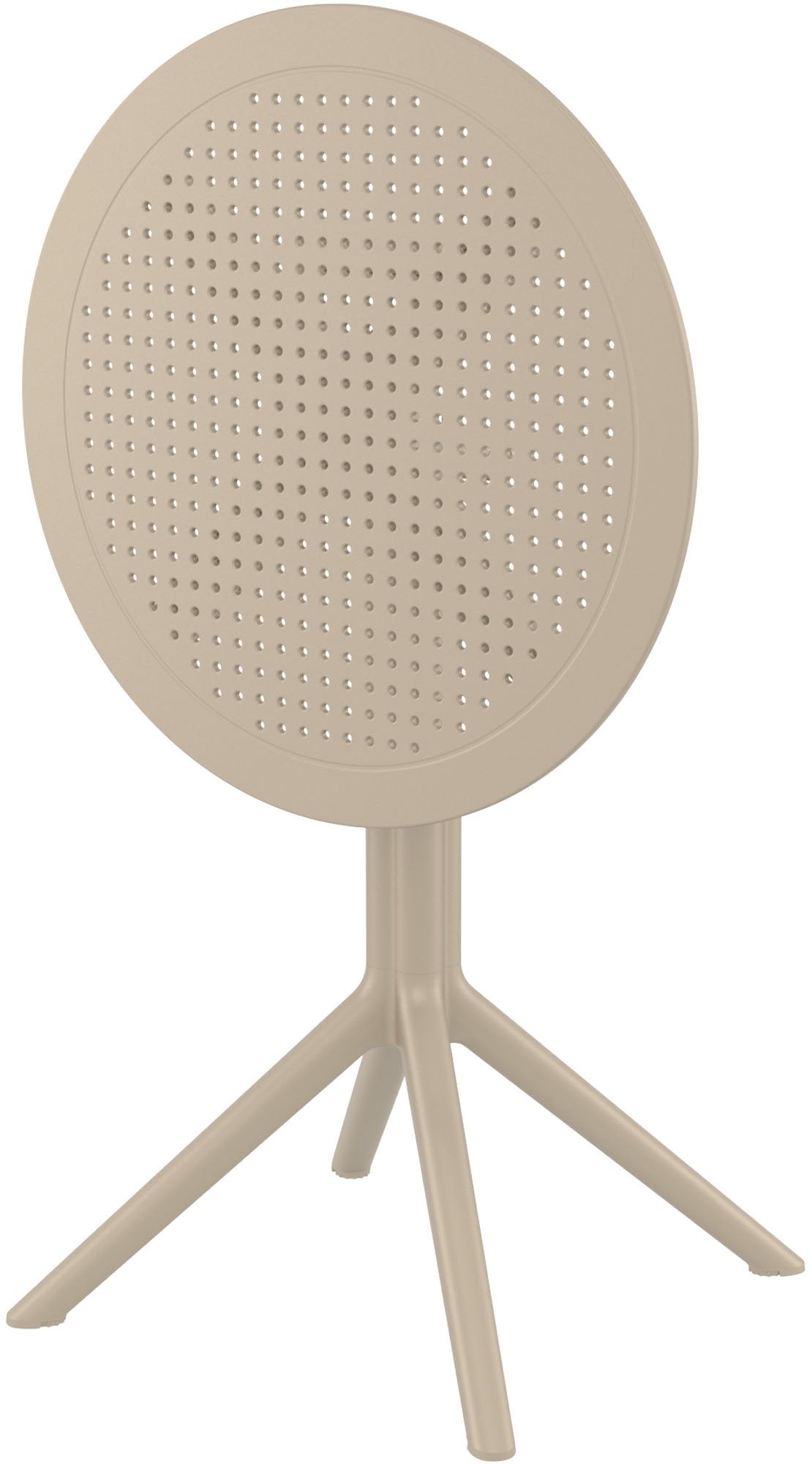 Klaptafel Sky taupe,rond taupe