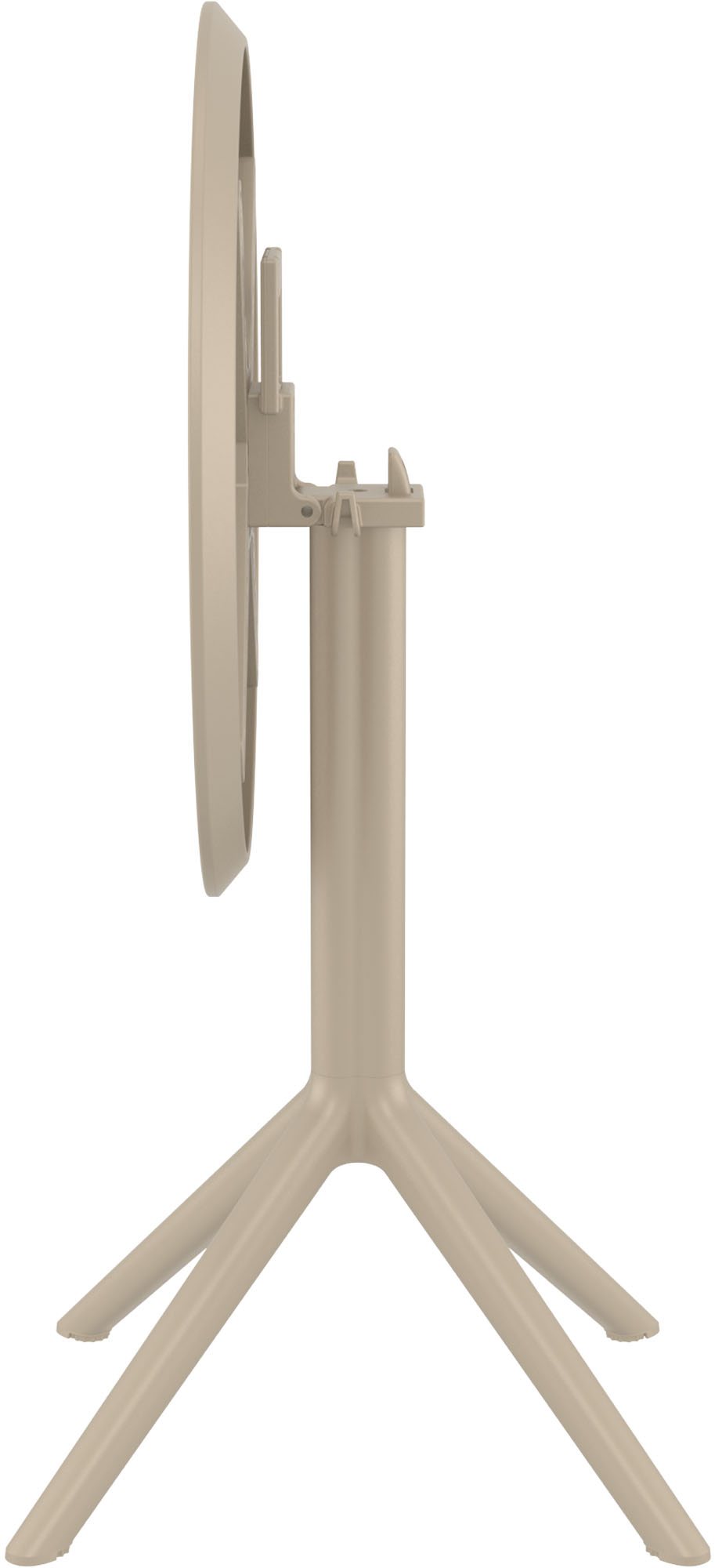 Klaptafel Sky taupe,rond taupe