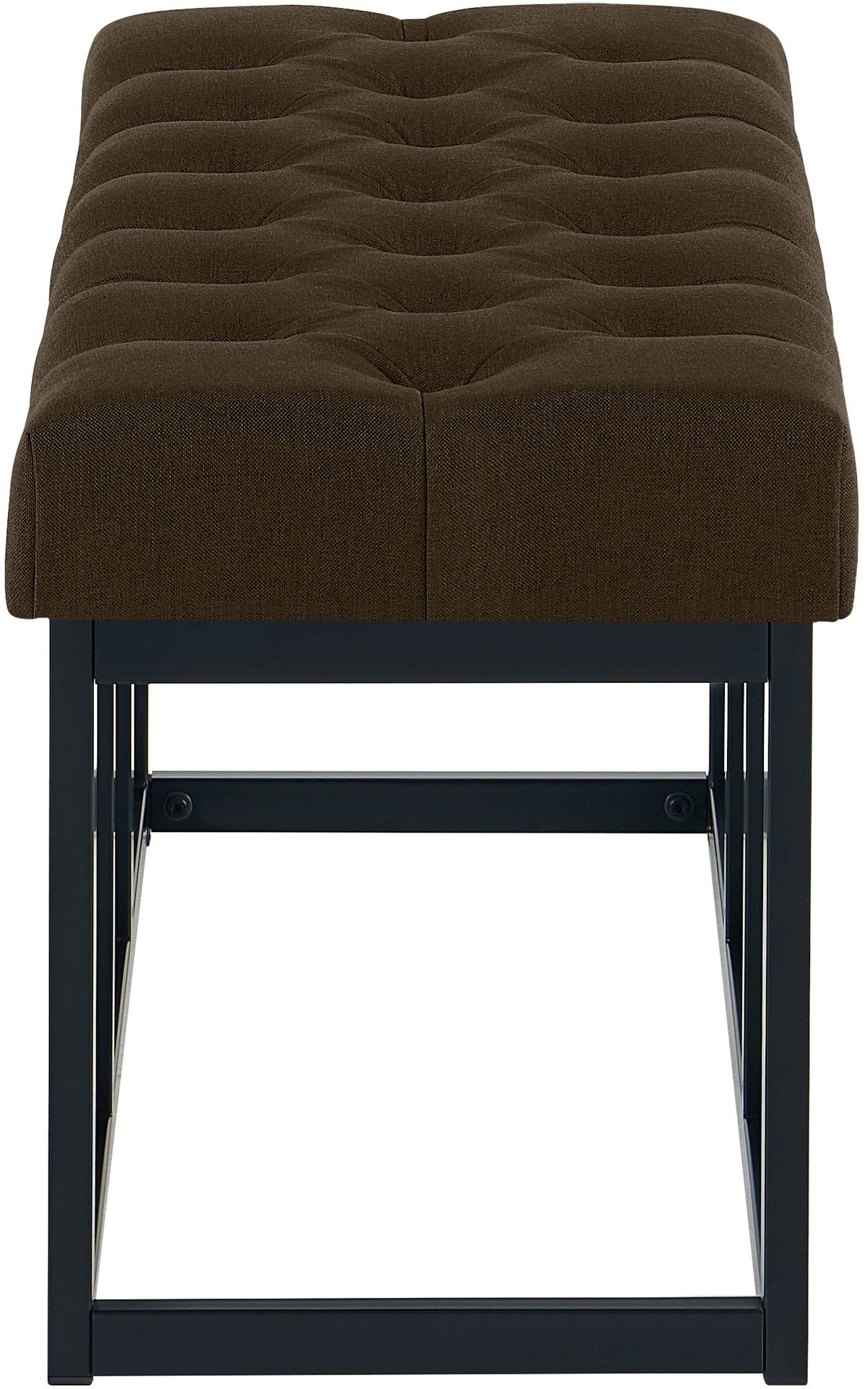 Zitbank Amun stof met zwart onderstel bruin,100 cm braun