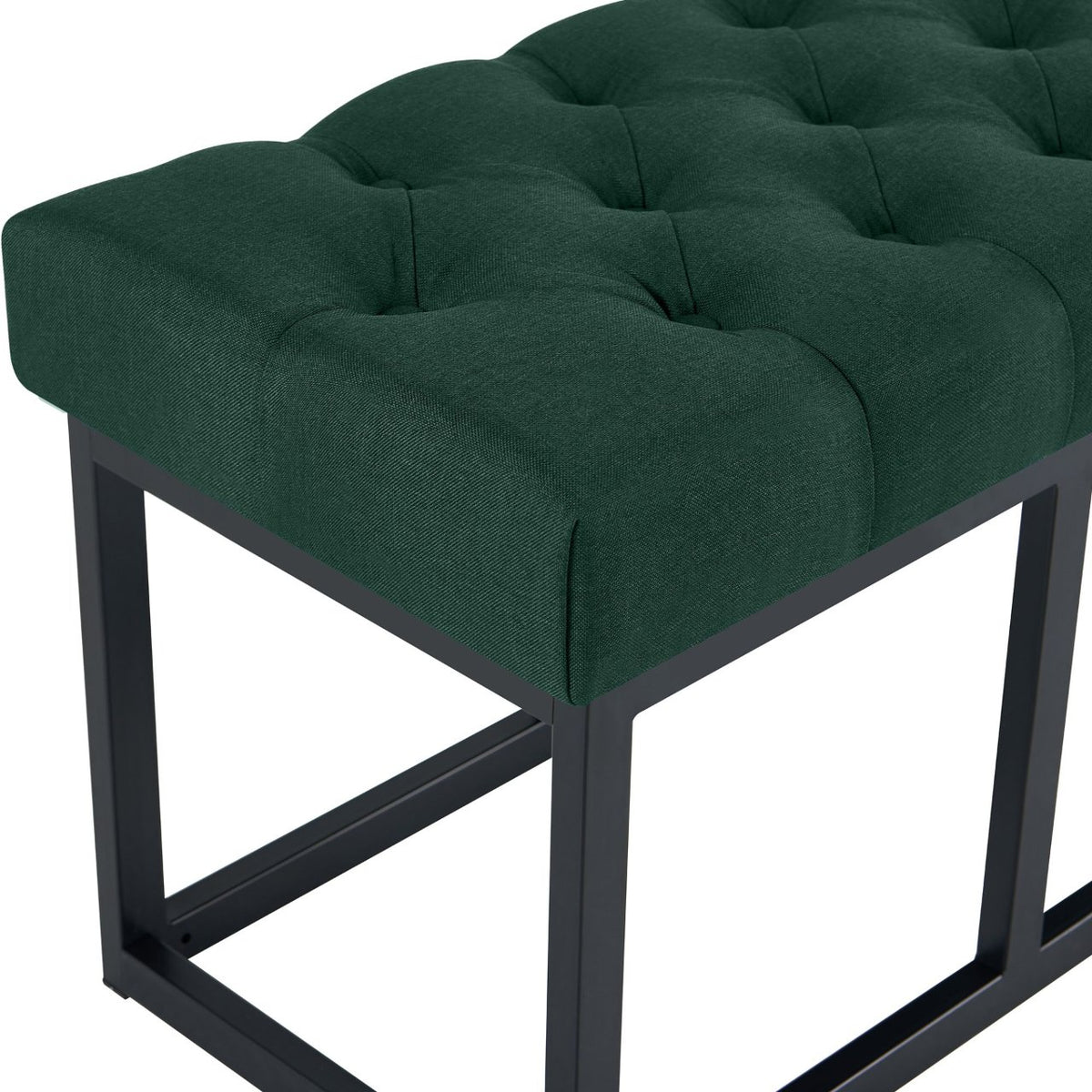 Zitbank Amun stof met zwart onderstel groen,100 cm grün