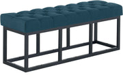 Zitbank Amun stof met zwart onderstel blauw,120 cm blau