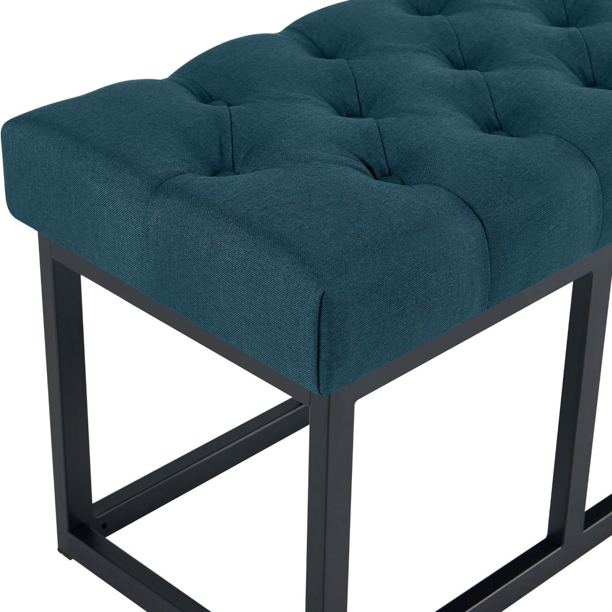 Zitbank Amun stof met zwart onderstel blauw,120 cm blau